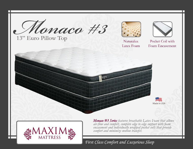 Monaco #3 Euro Pillow Top