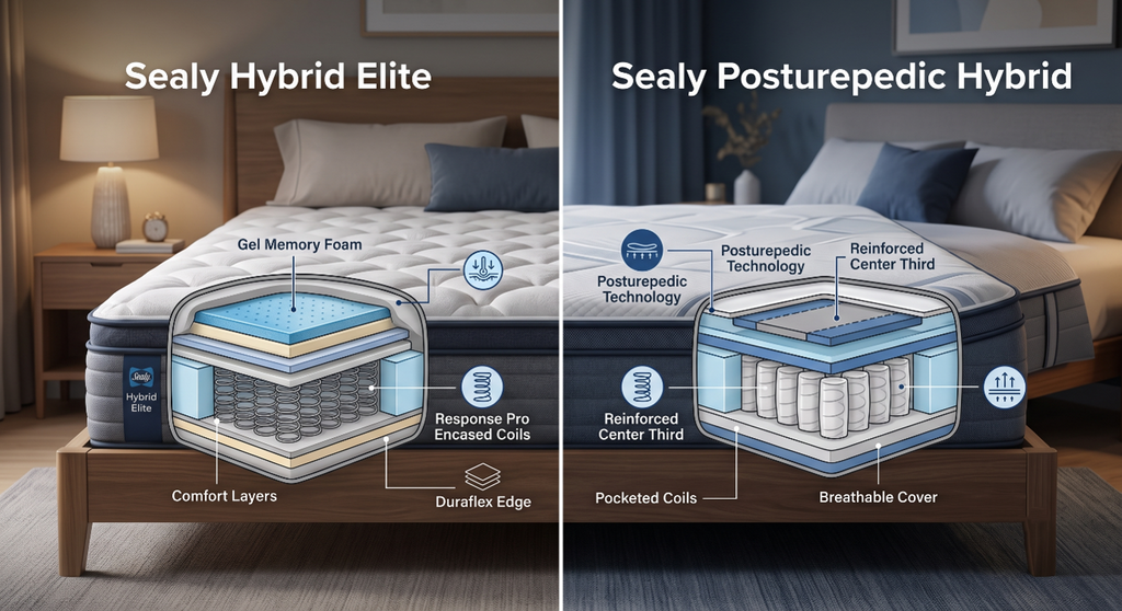 Sealy Hybrid Elite vs Posturepedic Hybrid: What's the Difference?