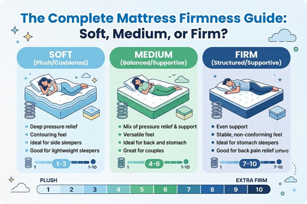 The Complete Mattress Firmness Guide: Soft, Medium, or Firm?