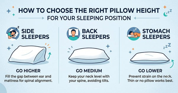 How to Choose the Right Pillow Height for Your Sleeping Position