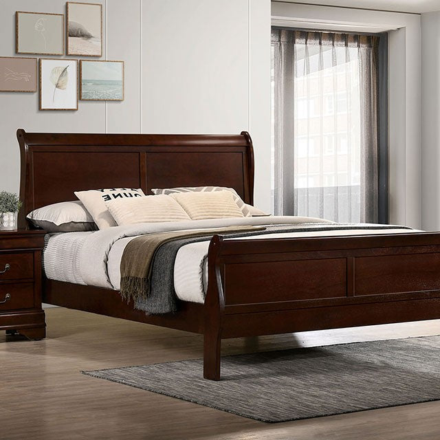 Louis Philippe III - Bedroom CM7866BK - Queen Bed-1 Nightstand-Dresser &  Mirror / None / None